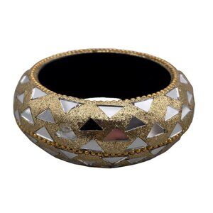 Gold with Real Pieces of Mirror Bracelet